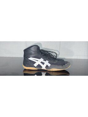 ASICS Matflex 7 GS Boys Youth Wrestling Shoes Size 4 Black White
